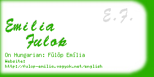 emilia fulop business card